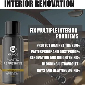 Lotifie Car Plastic Parts Refurbish Agent - Car Refurbishment Cleaning Agent,Car Plastic Refreshing Nano Plastic Refreshing, Car Restorer Cream Quick Restorer (50ML-3PC)