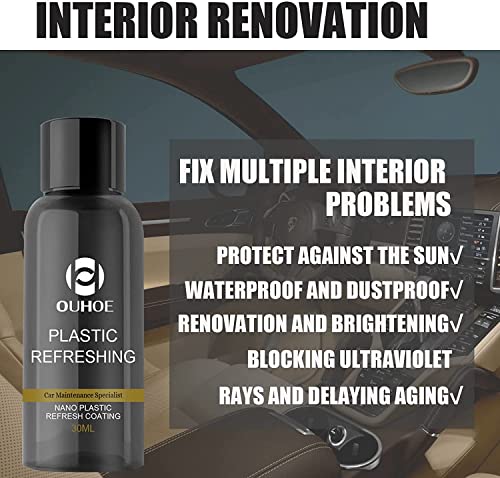 Lotifie Car Plastic Parts Refurbish Agent - Car Refurbishment Cleaning Agent,Car Plastic Refreshing Nano Plastic Refreshing, Car Restorer Cream Quick Restorer (50ML-3PC)