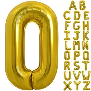toniful 40 inch large gold letter o balloons helium balloons,foil mylar big balloons for birthday party anniversary supplies decorations
