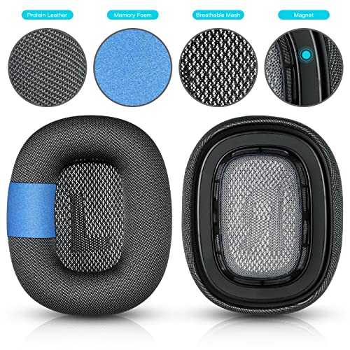 AirPods Max Ear Cushions, Comfortable & Easy to Install AirPods Max Accessories Replacement Earpads Earcups Compatible with Apple AirPods Max headphones, a Knit-Mesh Canopy and Memory Foam(Space Gray)