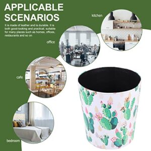 Zerodeko Car Decor PU Leather Trash Can Cartoon Animal Decorative Paper Basket Toilet Garbage Bin Waste Container Sundries Storage Bucket for Kitchen Office Bedroom 10L B Office Decor