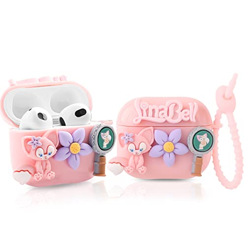 TEMTOOE Silicone Case Cute Cover Compatible for Apple Airpods 1,2,3&Pro [Cute Cartoon Lena Bell] (Airpods 3)