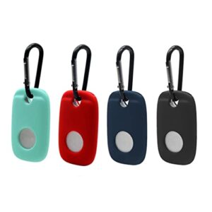 locator skin protector case 4pcs compatible for tile pro 2022 anti- lost loop with keychain ring holder tracker finder locator anti- lost protector holder