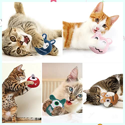 Pai Sence 6pcs/Pack Catnip Toys Soft Plush Cat Toys Cute Kitten Toys Interactive Cat Toys with Catnip for Indoor Cats Kitten Kitty