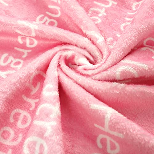 Healing Thoughts Throw Blanket | Positive Energy | Compassion | Warm Hugs| Inspirational Blanket | Get Well Gifts for Women | Comfort Chemo Blanket | Breast Cancer Gifts for Women | 50" x 60" Pink