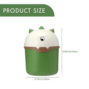 Waste Bins Mini Trash Can Cartoon Desktop Garbage Bin Cute Monster Waste Flipping Basket Wastepaper Container Rubbish Bin Buckets Can for Bedroom Office Makeup Pad Holder