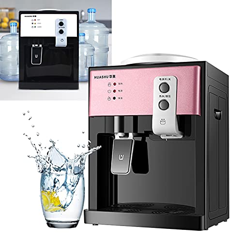 Electric Water Dispenser Countertop Hot and Cold Water Dispenser Desktop Mini Small Water Cooler Dispenser Automatic Drinking Water Bottle Dispenser for Home Office Coffee Tea Bar Dorm Room