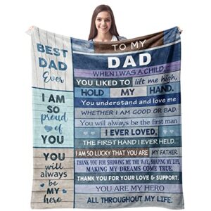 cujuyo gifts for dad blanket 60"x50", dad birthday gift throw blanket, dad gifts, father birthday gift, father gifts ideas, best dad gifts from daughter son on christmas, new dad gifts for men