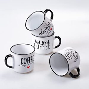 cutiset 14 ounce ceramic coffee mugs with patterns for coffee, unique glazed microwave safe and oven safe coffee mug,for tea, coffee and hot chocolate