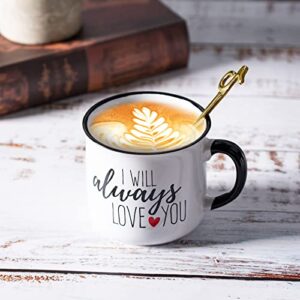 Cutiset 14 Ounce Ceramic Coffee Mugs with Patterns for Coffee, Unique Glazed Microwave Safe and Oven Safe Coffee Mug,for Tea, Coffee and Hot Chocolate