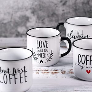 Cutiset 14 Ounce Ceramic Coffee Mugs with Patterns for Coffee, Unique Glazed Microwave Safe and Oven Safe Coffee Mug,for Tea, Coffee and Hot Chocolate