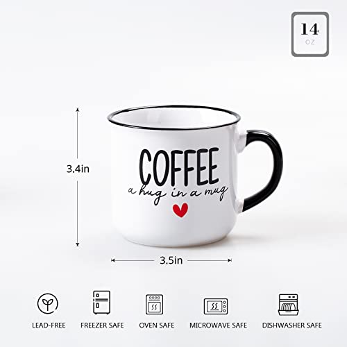 Cutiset 14 Ounce Ceramic Coffee Mugs with Patterns for Coffee, Unique Glazed Microwave Safe and Oven Safe Coffee Mug,for Tea, Coffee and Hot Chocolate