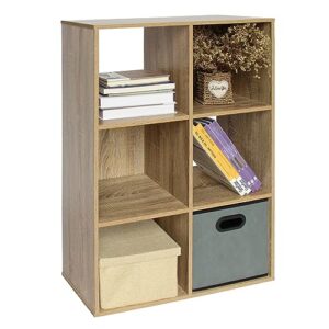 pachira e-commerce us 6 cube storage organizer unit shelf, closet cabinet, bookshelf file organizer rack in living room, bedroom, study,oak