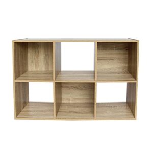 PACHIRA E-Commerce US 6 Cube Storage Organizer Unit Shelf, Closet Cabinet, Bookshelf File Organizer Rack in Living Room, Bedroom, Study,Oak