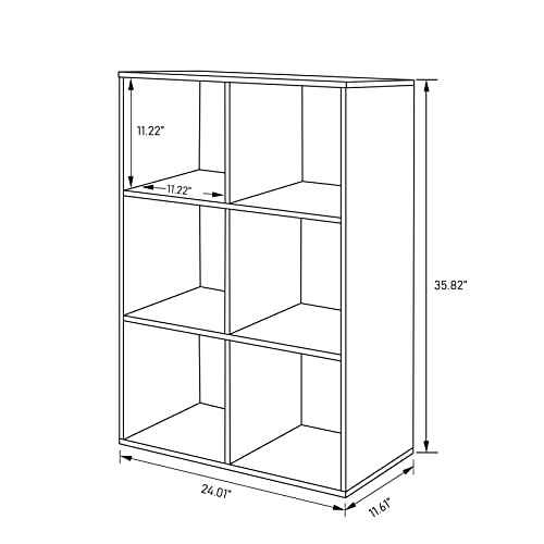 PACHIRA E-Commerce US 6 Cube Storage Organizer Unit Shelf, Closet Cabinet, Bookshelf File Organizer Rack in Living Room, Bedroom, Study,Oak