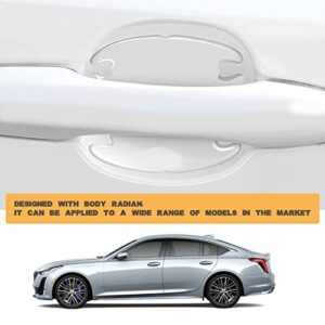 4Pcs 3D Transparent Car Door Bowl Scratch Protector, Universal Waterproof Anti-Scratch Paint Invisible Protection Film for Most Models