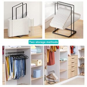 2 Pack Hanger Organizer, kingdalux Sturdy Hanger Stacker for Laundry Room Closet Dry Cleaning Room, Portable Hanger Storage Rack Holder for Adult Hangers, Holds up 200 Wire Clothes Hangers