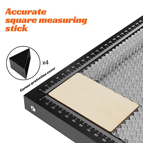 JICCODA Laser Cutter Honeycomb Working Panel Set,19.7x19.7x0.87inch Honeycomb Laser Bed for CO2 or Diode Laser Engraver Cutting Machine,Honeycomb Working Table with Aluminum Plate