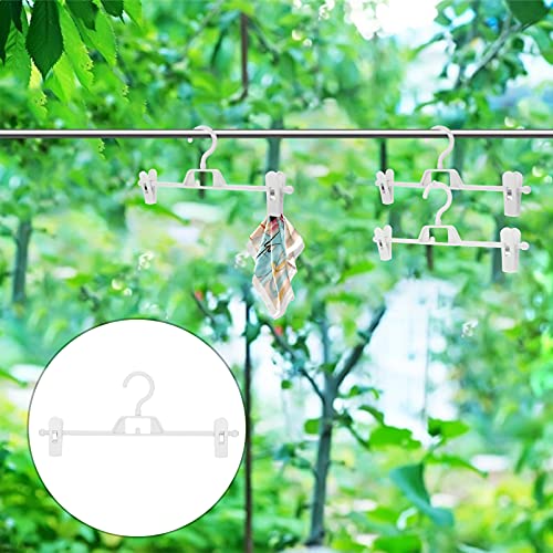 LIFKOME 10 Pack Adjustable Pants Clip, Adjustable Pants Hanger Clips, Plastic Multifunction Drying Rack, Non- Slip Pants Clip, Cloth Hangers with Adjustable Anti- Rust Clips for Pan Skirt Clothes