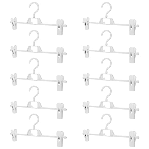 LIFKOME 10 Pack Adjustable Pants Clip, Adjustable Pants Hanger Clips, Plastic Multifunction Drying Rack, Non- Slip Pants Clip, Cloth Hangers with Adjustable Anti- Rust Clips for Pan Skirt Clothes