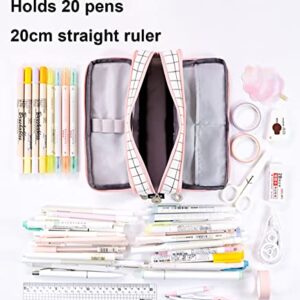 EHOPE Large Capacity Pencil Case Big Capacity Pouch Portable Large Storage Pen Case Pencil Bag for Office Travel Holder Box (Balck)