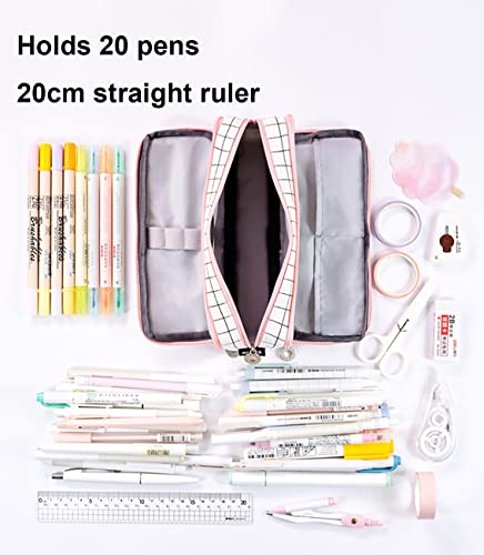 EHOPE Large Capacity Pencil Case Big Capacity Pouch Portable Large Storage Pen Case Pencil Bag for Office Travel Holder Box (Balck)