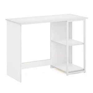 furinno camnus modern living computer desk 40 inch, solid white/white