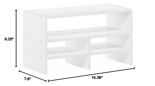 Furinno Hermite Desk Top Organizing Shelf Bookcase, White