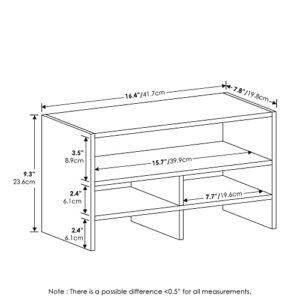 Furinno Hermite Desk Top Organizing Shelf Bookcase, White