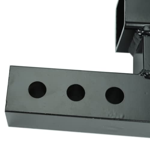 2" Hitch Receiver, Trailer Hitch Extender Riser Hitch Adapter with 4 inch Drop/Rise Attaches to Class 3 or 2 Hitch Receiver with Pin and Clip