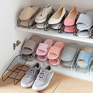 TAZSJG Iron Double Layers Shoe Organizer Modern Shoe Rack Storage Shoe Organiser Stand Shelf for Living Room Space Saver