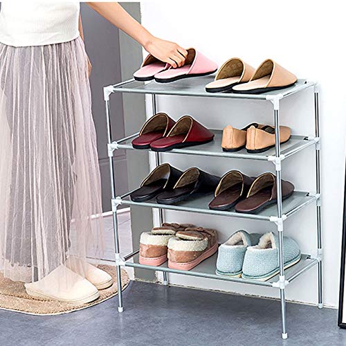 TAZSJG Dustproof Shoes Rack Multi Layer Non-Woven Fabric Shoe Storage Organizer Stackable Shoe Cabinet Assembled