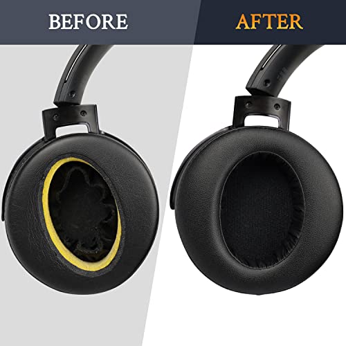 SOULWIT Professional Earpads Cushions Replacement for Sony MDR-XB950 XB950BT XB950B1 XB950N1 XB950AP Over-Ear Headphones, Ear Pads with Softer Protein Leather, Noise Isolation Memory Foam - Black