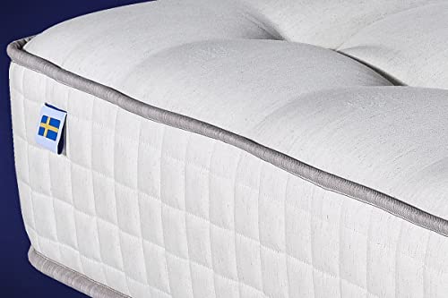 MALEK Classic Mattress | Luxury Plush Hand Made Mattress | 100% Natural Fabric | Propocket Spring System | Foam Free (Queen (U.S. Standard))