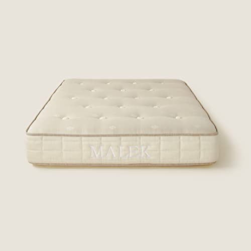 MALEK Classic Mattress | Luxury Plush Hand Made Mattress | 100% Natural Fabric | Propocket Spring System | Foam Free (Queen (U.S. Standard))