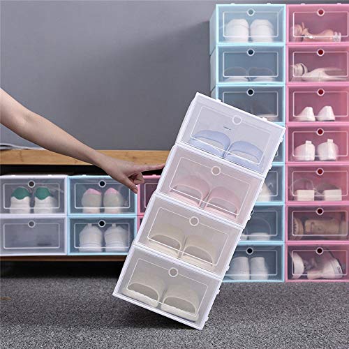 TAZSJG Foldable Clear Shoes Box Storage Shoe Box Drawer Organizer Household DIY Shoe Box Drawer Divider Home Storage Stacking (Color : E)