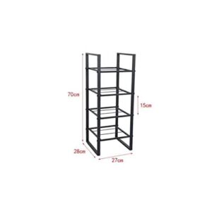 tazsjg shoe rack multi-layer wrought iron simple doorway home modern minimalist creative solid wood storage rack rack (color : a)