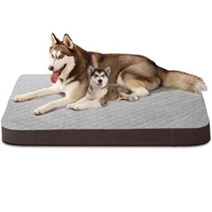 dog beds for large dogs orthopedic foam jumbo dog bed mattress 47 inch joint relief pet sleeping mat, non slip removable washable cover