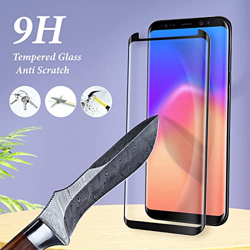 Cnarery [2 Pack[Full Coverage] Screen Protector for Samsung Galaxy S9, 3D Curved/Easy Installation/Case-Friendly/HD-Bubble Free Tempered Glass for Samsung Galaxy S9