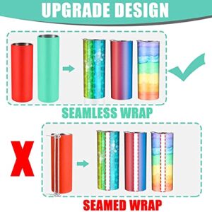 Silicone Bands for Sublimation Tumbler for 20 OZ Skinny Blanks Cups, Silicone Sleeve Kit with Heat Resistant Gloves, Transfer Tapes for Tumbler Heat Press Parts Accessories, Shrink Wraps in Oven