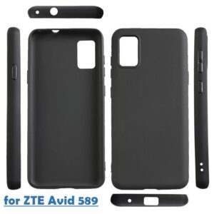 AISELAN for ZTE Avid 589 Shockproof Case Cover [Anti-Fall] [Anti-Scratch] Black Case with Soft TPU Bumper, Protective Case for ZTE Avid 589-5.6 inch (Black)