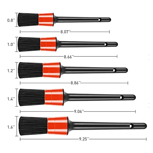 FRG 22 Pcs Detail Brush Kit for Car, Auto Drill Wash Brushes Kit, Car Interior Brush Cleaning Set for Carpet, Wheel, Tire, Rim, Leather