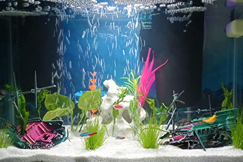 SLOCME Aquarium Shipwreck Decorations - Air Bubbler Sunken Ship Ornament, Fish Tank Air Action Aerating Decorations