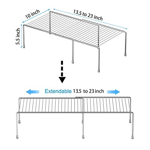 Redrubbit Large (15.7 x 9. 4 Inch) Cabinet Storage Shelf Rack & Redrubbit Expandable Cabinet Storage Shelf Rack