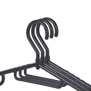 Plastic Hangers 20 Pieces for Clothes, Coats, Shirts, Closet Hangers Ideal for Everyday Standard Use, Hangers Black…