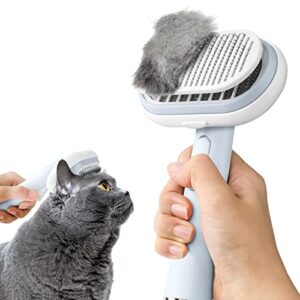 upgrade cat brush for shedding, cat brush for long or short haired cats,cat brushes for indoor cats, cat grooming brush cat comb for kitten rabbit massage removes loose fur