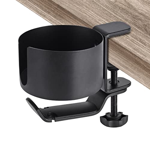 AirTaxiing Desk Cup Holder with Headphone Hanger for Desk in Home, Anti-Spill Cup Holder for Desk, Table Cup Holder for Water Bottles, Wheelchairs, Workstations, Gaming Desk Accessories