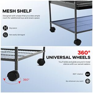 Bird Cage, Large Parrot Cage 53-inch Birdcage Wrought Iron Large Flight King Bird Cage for Large Bird Cockatiels Parakeets Green Cheek Conures Pigeons Parrot Bird Cage with Rolling Stand