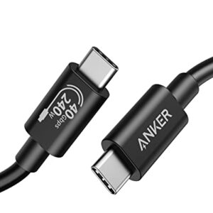 Anker 515 USB 4 Cable 3.3 ft, Supports 8K HD Display, 40 Gbps Data Transfer, 240W Charging USB C to Type-C Cable, for Laptop, Hub, Docking, and More