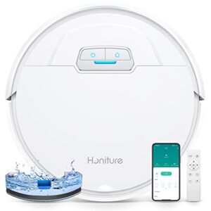 honiture robot vacuum cleaner, g20 robot vacuum and mop combo 3 in 1, 4000pa strong suction, self-charging, app&remote&voice control, compatible with alexa, ideal for carpet, hard floor, pet hair.